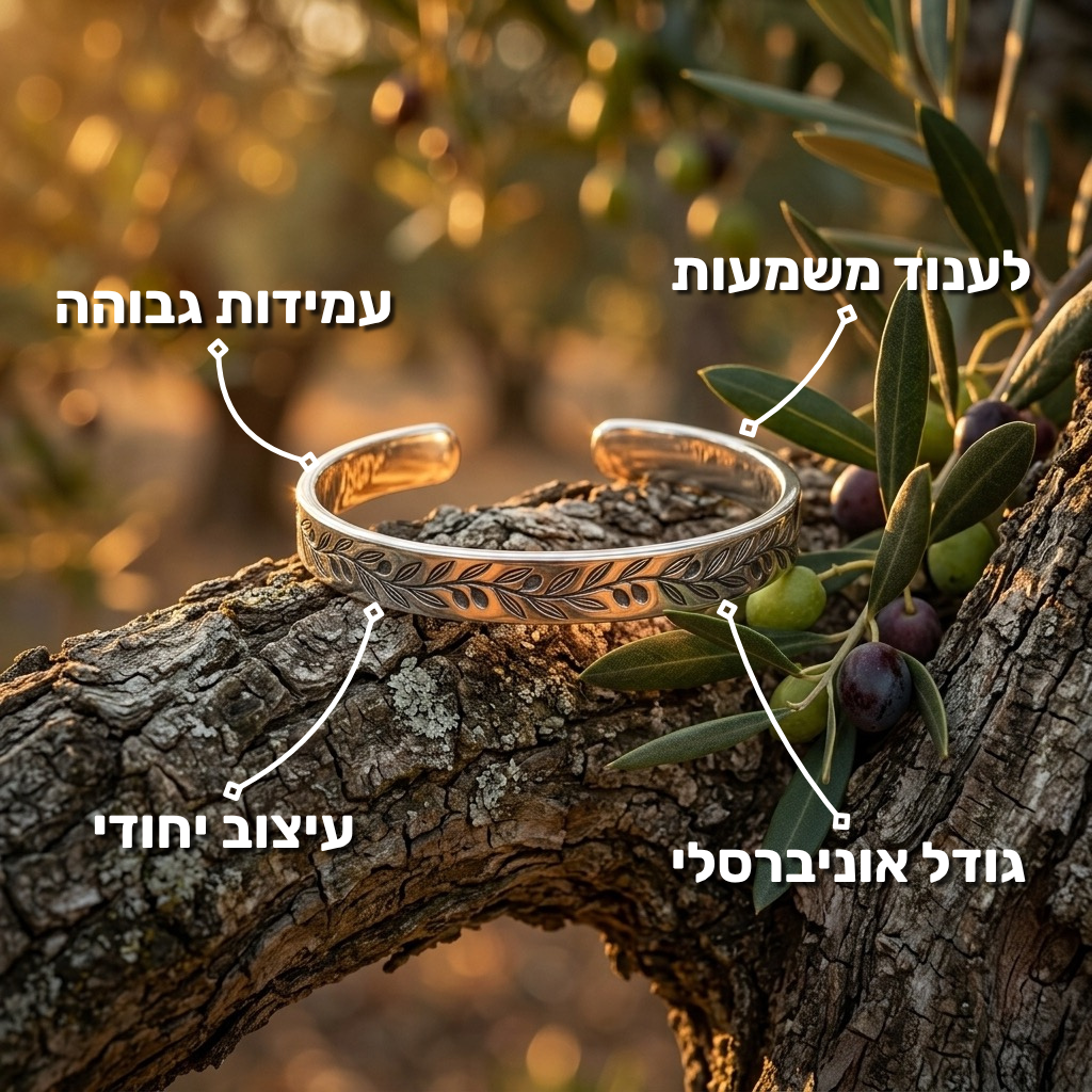 צמיד זית - כסף
